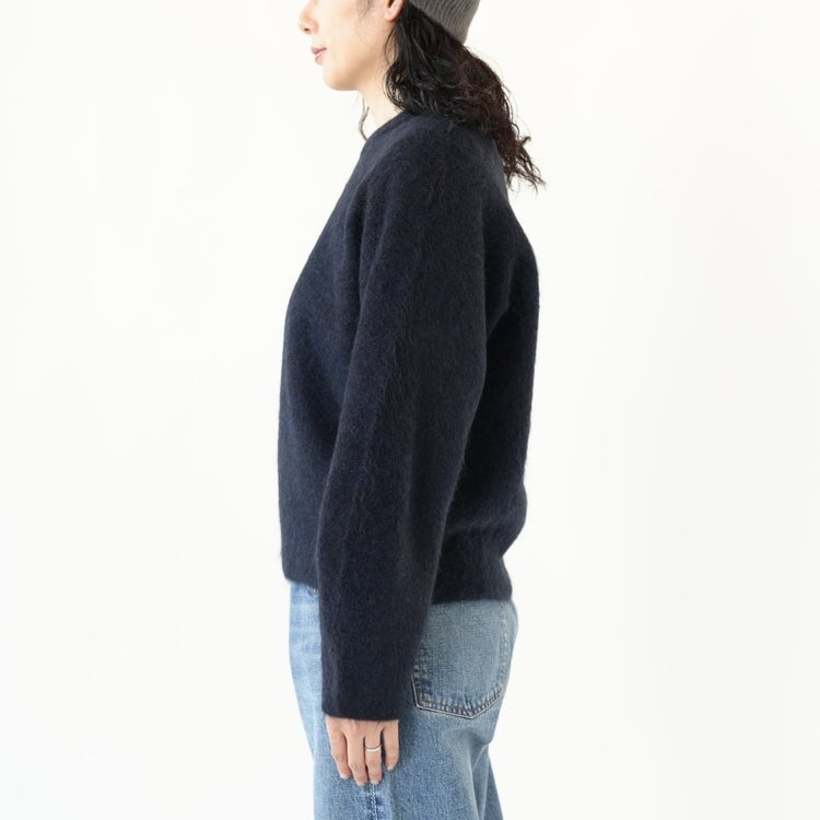 STRETCH SUPERKID MOHAIR CREW-NECK P/O ストレッチスーパーキッドモヘア クルーネックプルオーバー