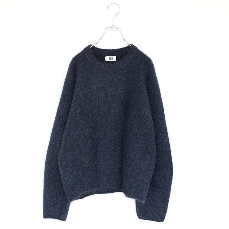 STRETCH SUPERKID MOHAIR CREW-NECK P/O ストレッチスーパーキッドモヘア クルーネックプルオーバー