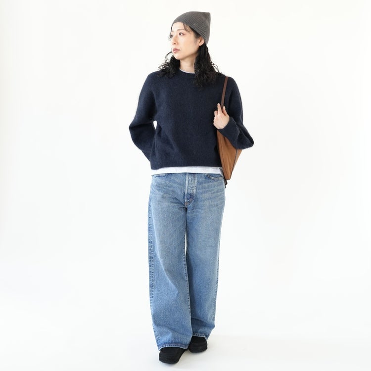 Fluffy Mohair-Style Wool Beanie モヘア調ソフトファーウールニットビーニー