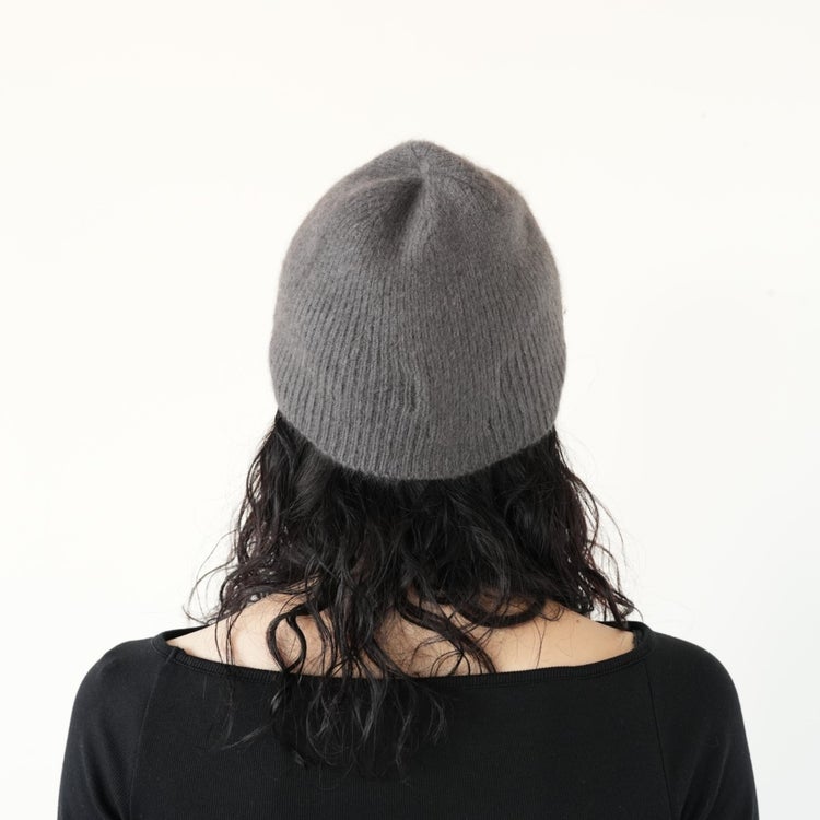 Fluffy Mohair-Style Wool Beanie モヘア調ソフトファーウールニットビーニー