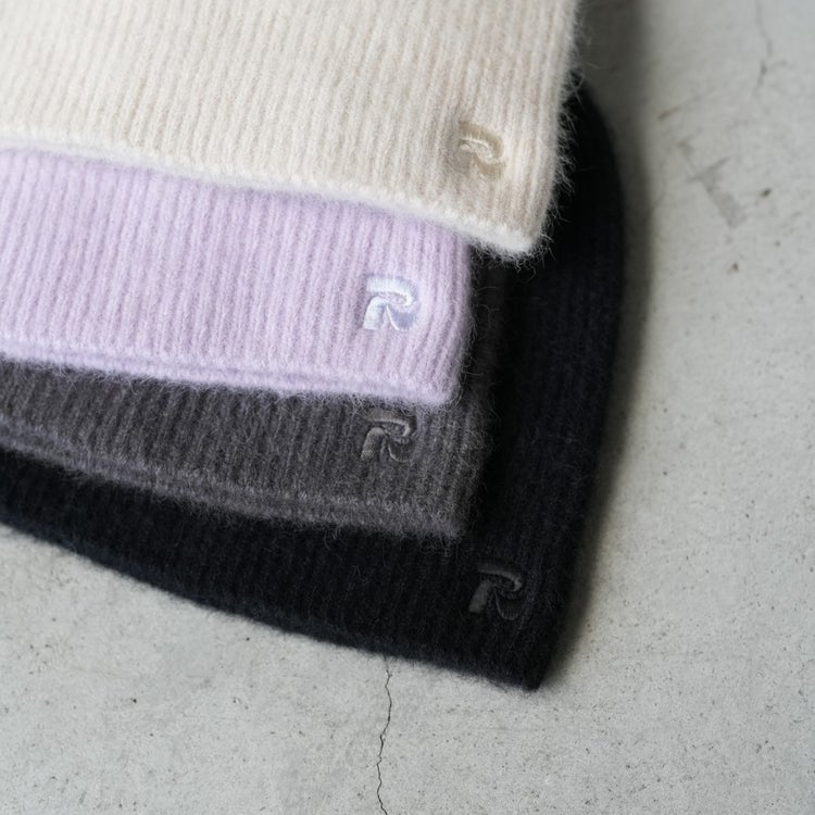 Fluffy Mohair-Style Wool Beanie モヘア調ソフトファーウールニットビーニー