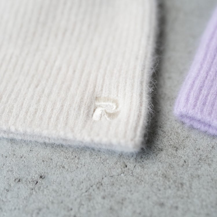 Fluffy Mohair-Style Wool Beanie モヘア調ソフトファーウールニットビーニー