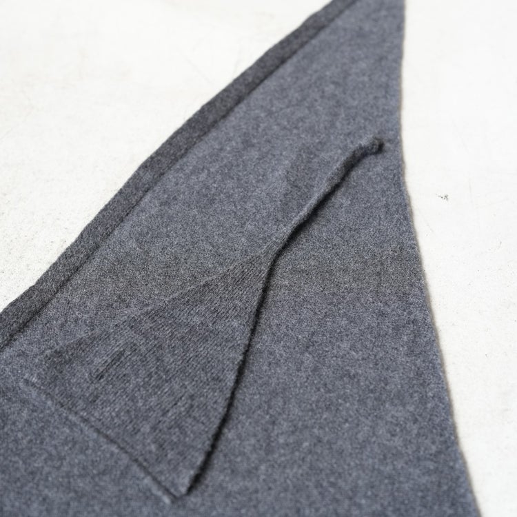 Hooded Cashmere-Blend Wool Stole & Scarf カシミヤ混ウールニットストール&フーディー