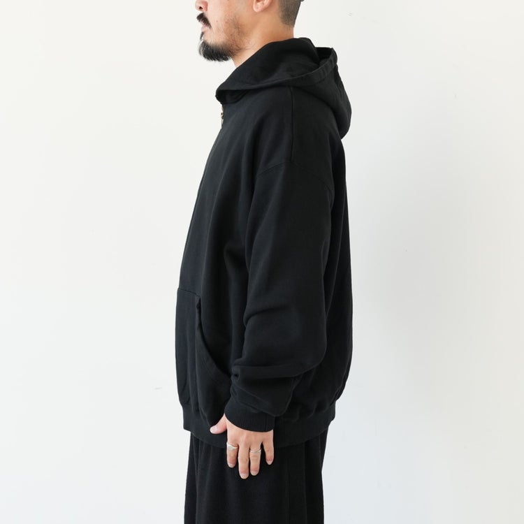 VINTAGE WASHED HALF ZIP HOODIE ヴィンテージウォッシュドハーフジップフーディー