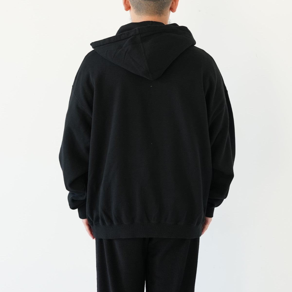 VINTAGE WASHED HALF ZIP HOODIE ヴィンテージウォッシュドハーフジップフーディー