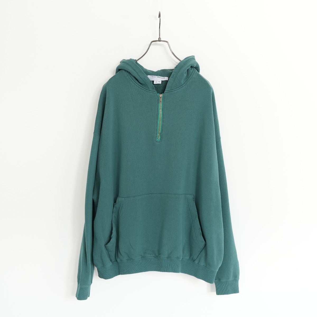 VINTAGE WASHED HALF ZIP HOODIE ヴィンテージウォッシュドハーフジップフーディー