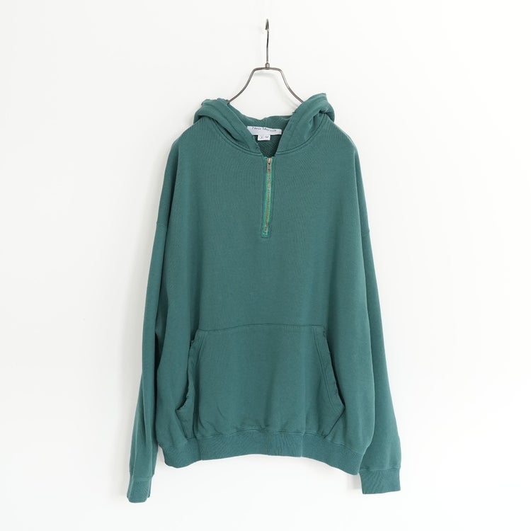 VINTAGE WASHED HALF ZIP HOODIE ヴィンテージウォッシュドハーフジップフーディー