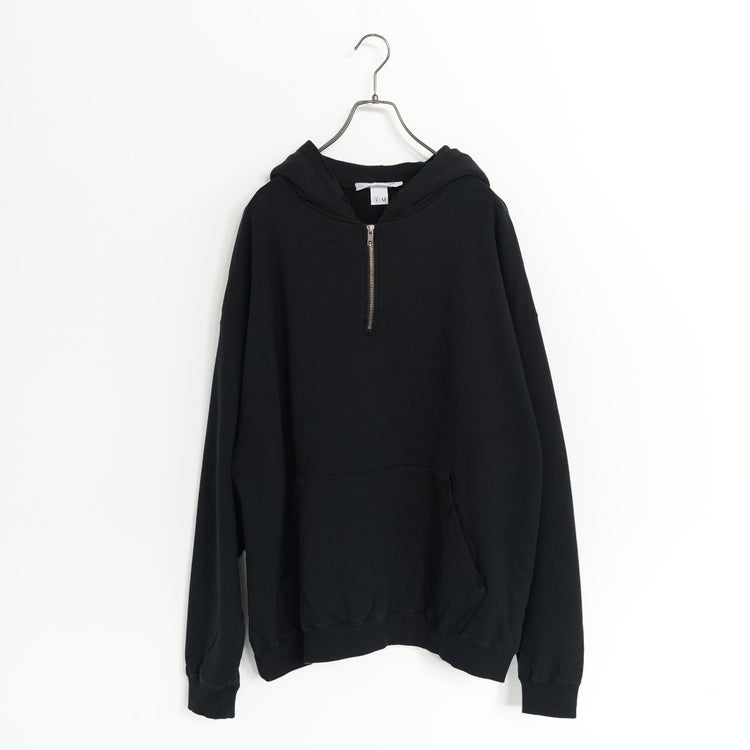 VINTAGE WASHED HALF ZIP HOODIE ヴィンテージウォッシュドハーフジップフーディー