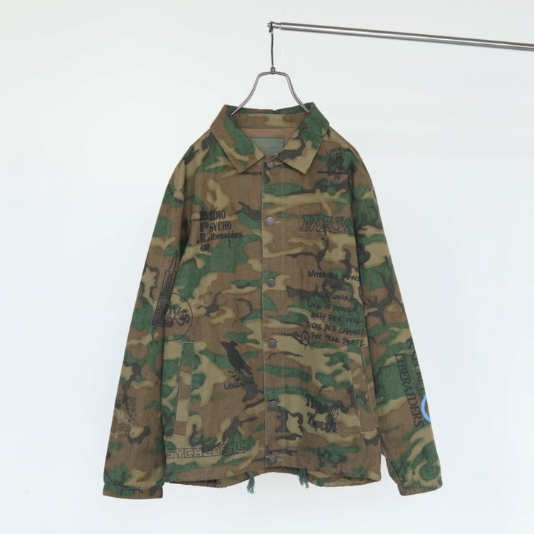HANDWRITING CAMO COACH JACKET ハンドライティング カモコーチジャケット