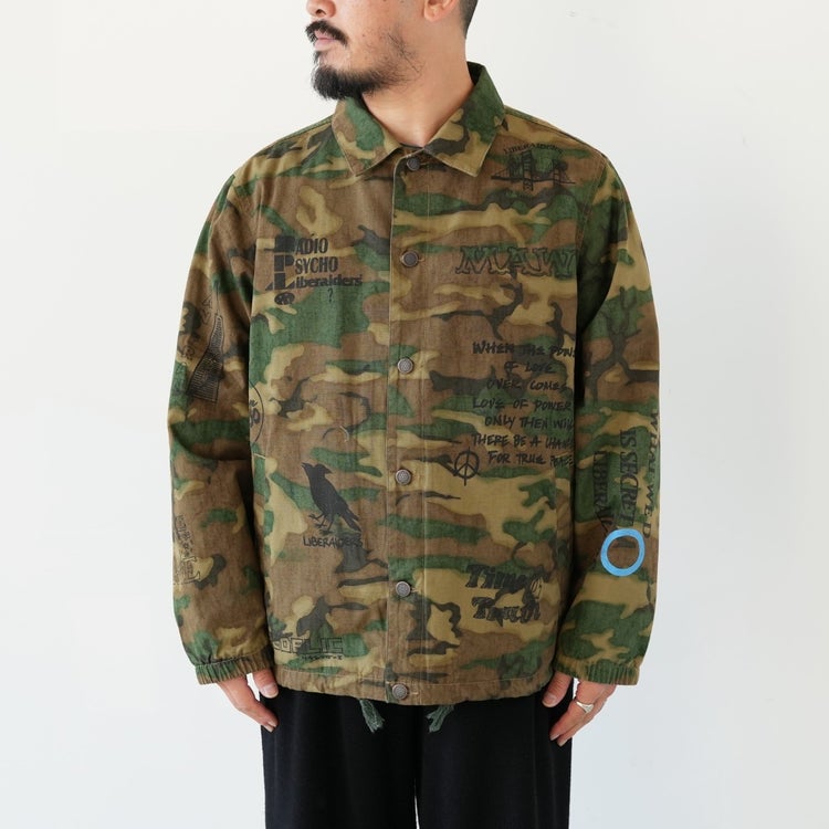 HANDWRITING CAMO COACH JACKET ハンドライティング カモコーチジャケット