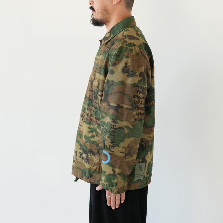 HANDWRITING CAMO COACH JACKET ハンドライティング カモコーチジャケット