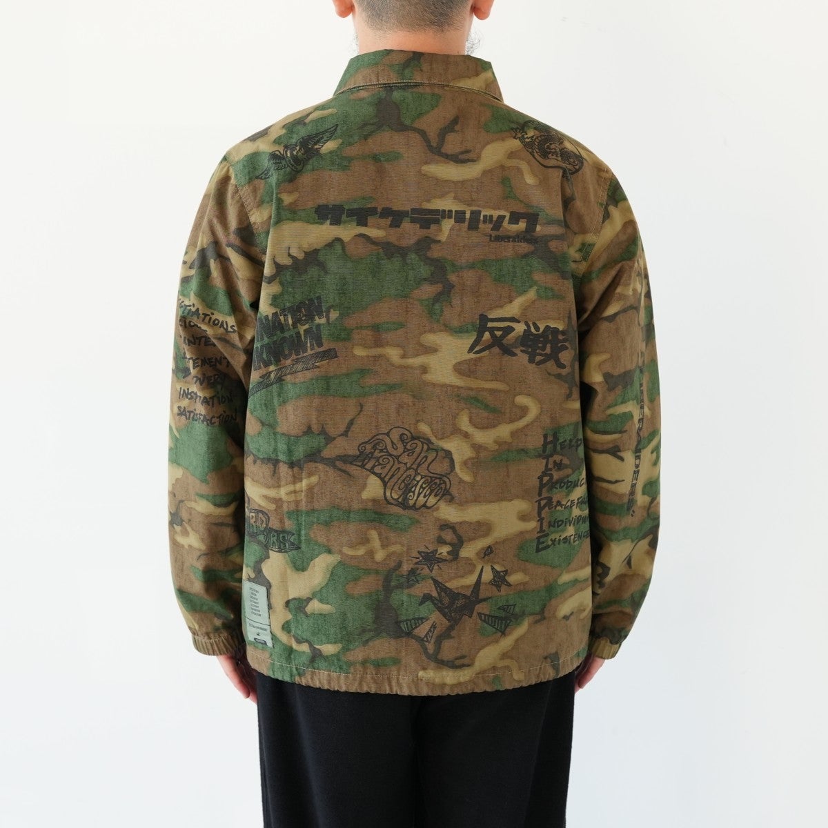 HANDWRITING CAMO COACH JACKET ハンドライティング カモコーチジャケット
