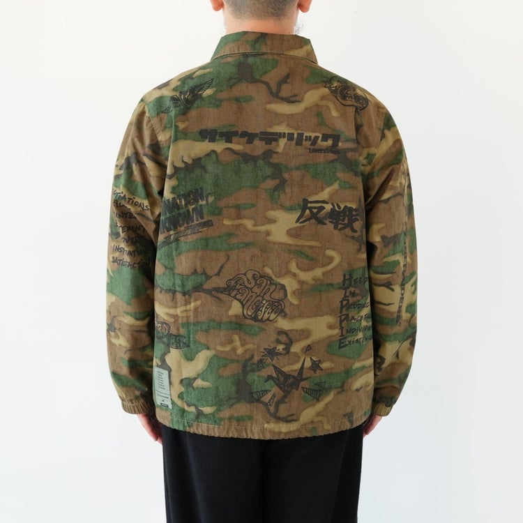 HANDWRITING CAMO COACH JACKET ハンドライティング カモコーチジャケット