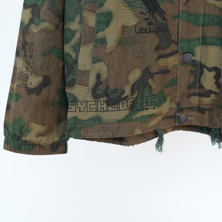 HANDWRITING CAMO COACH JACKET ハンドライティング カモコーチジャケット