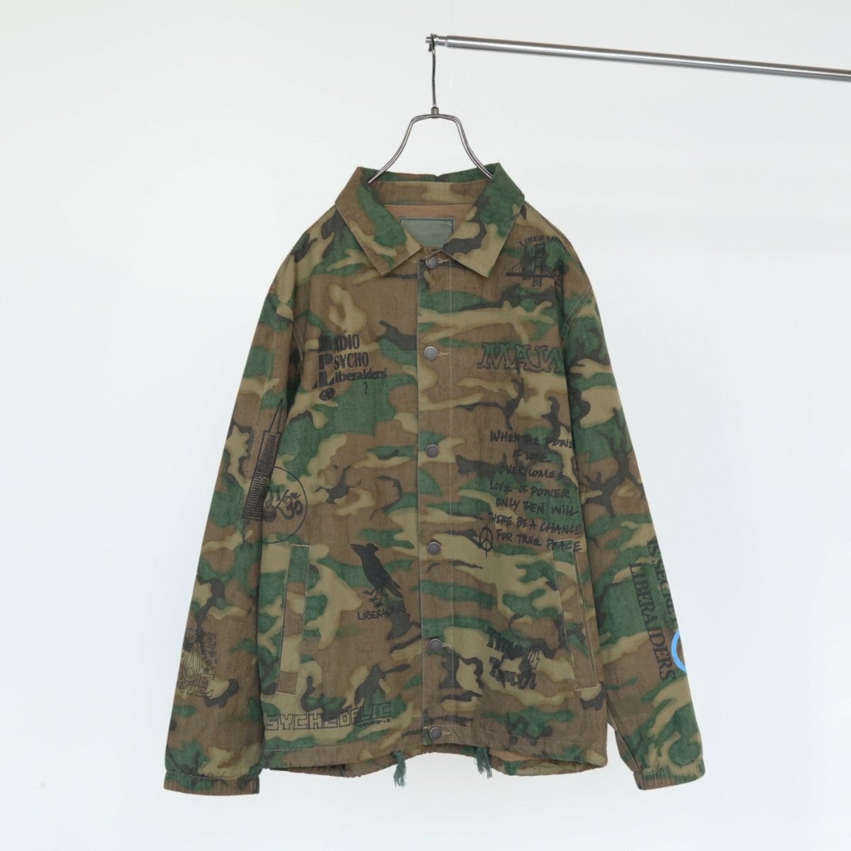 HANDWRITING CAMO COACH JACKET ハンドライティング カモコーチジャケット