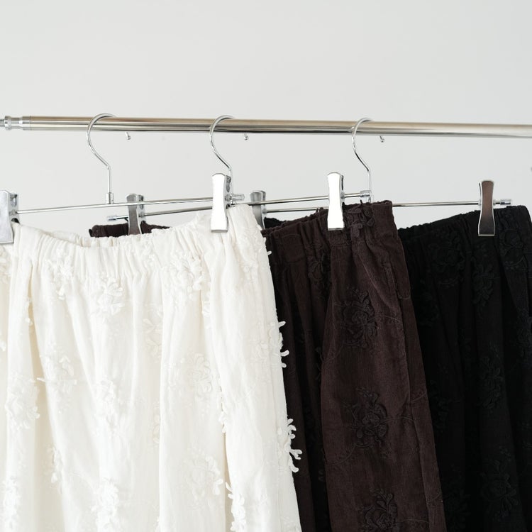 3D embroidery corduroy pants 3Dエンブロイダリーコーデュロイパンツ