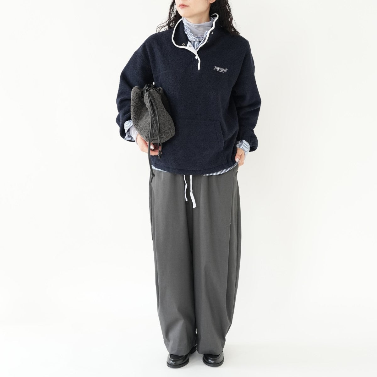 SNAP FLEECE PULLOVER スナップフリースプルオーバー