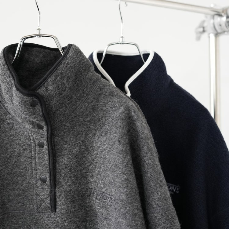 SNAP FLEECE PULLOVER スナップフリースプルオーバー
