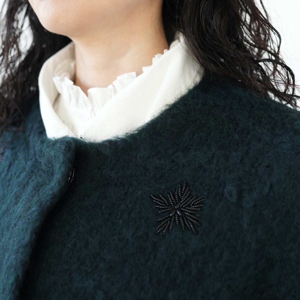 shaggy beads knit jacket シャギービーズニットジャケット