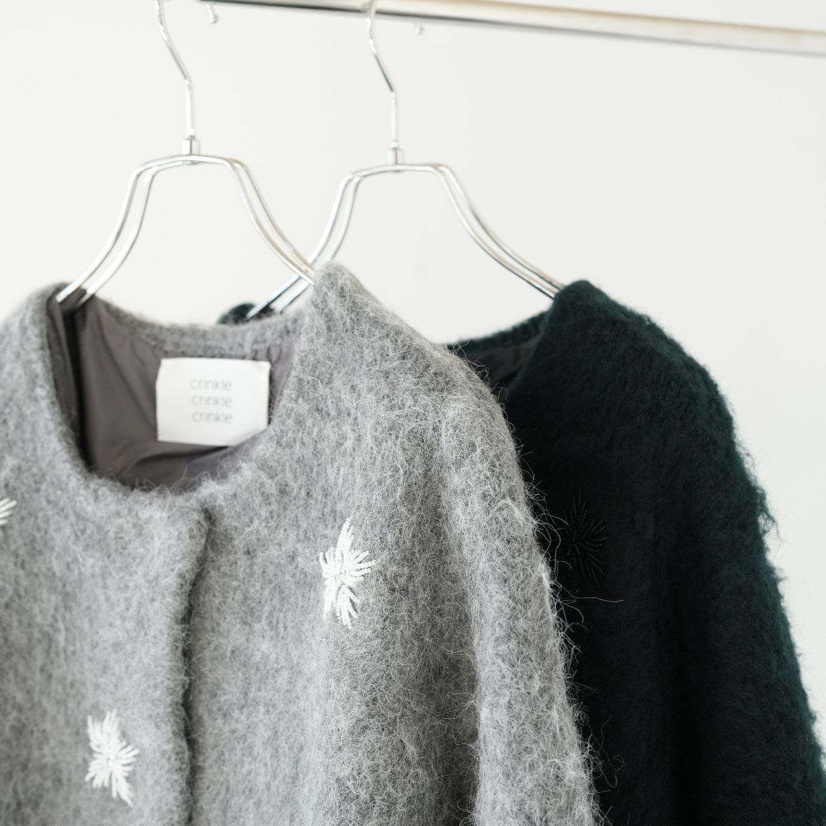shaggy beads knit jacket シャギービーズニットジャケット