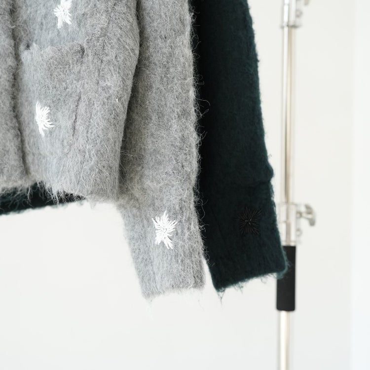 shaggy beads knit jacket シャギービーズニットジャケット
