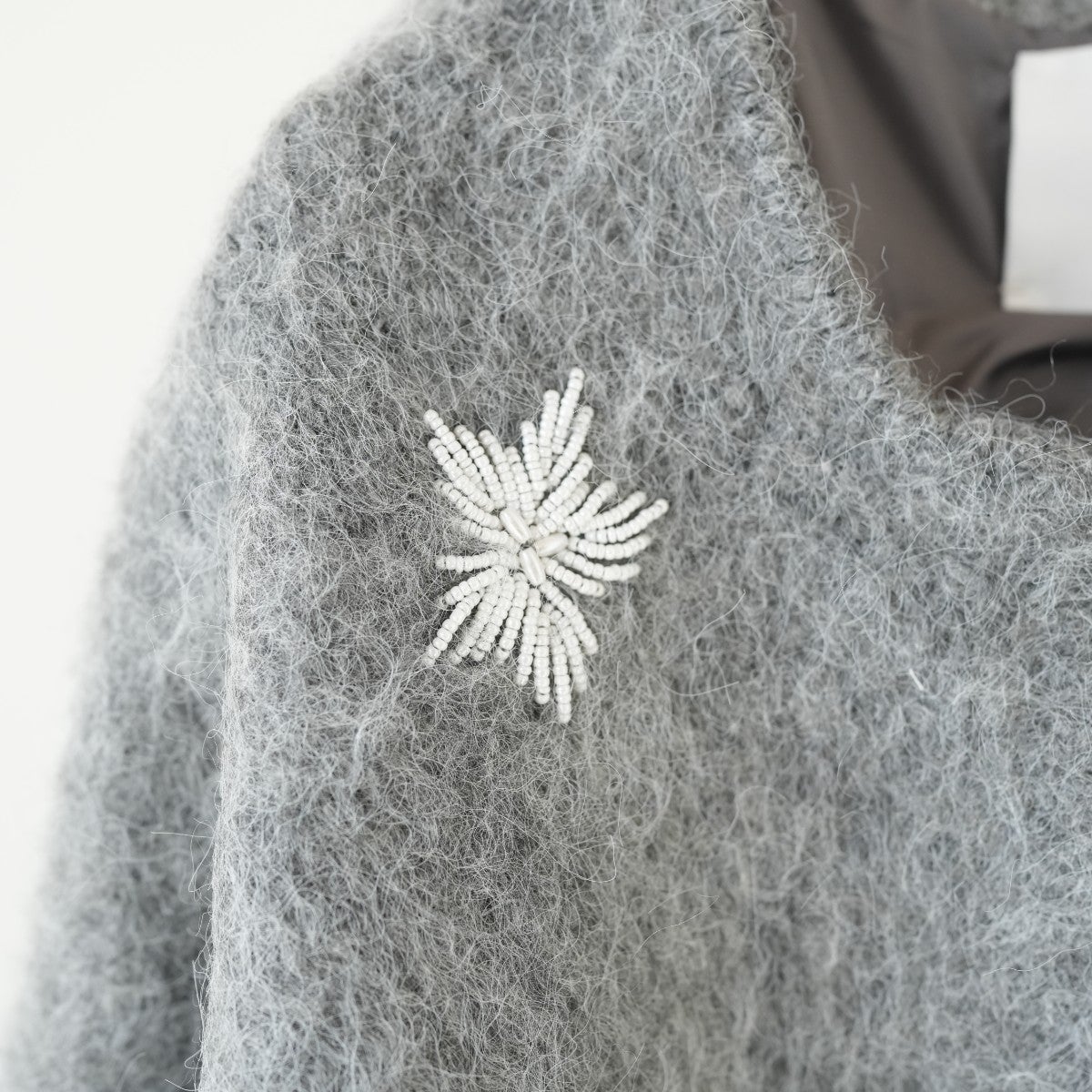 shaggy beads knit jacket シャギービーズニットジャケット