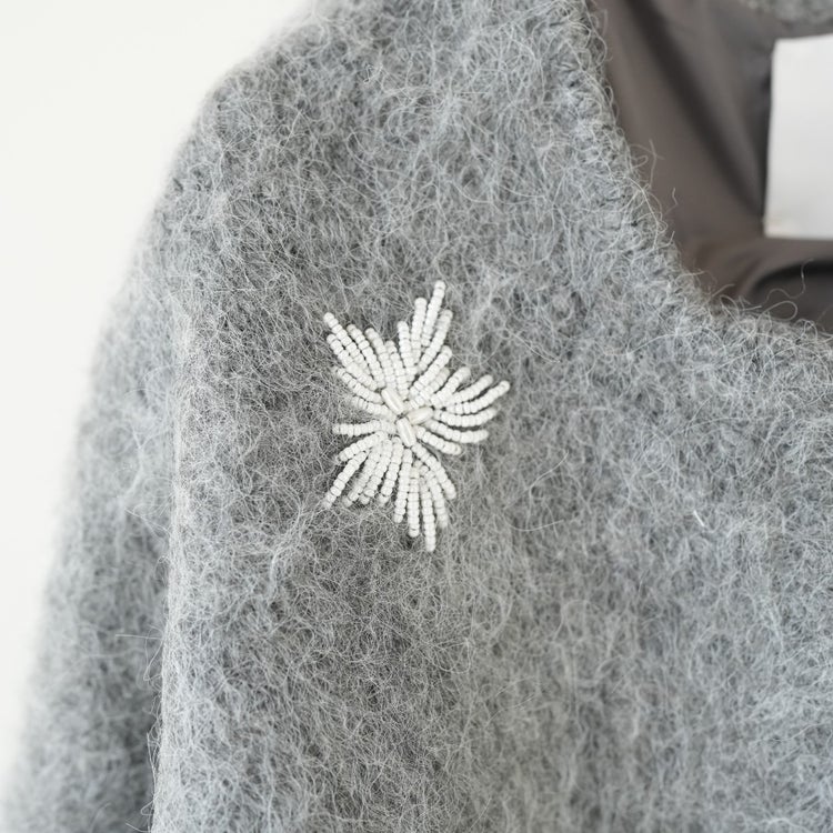 shaggy beads knit jacket シャギービーズニットジャケット
