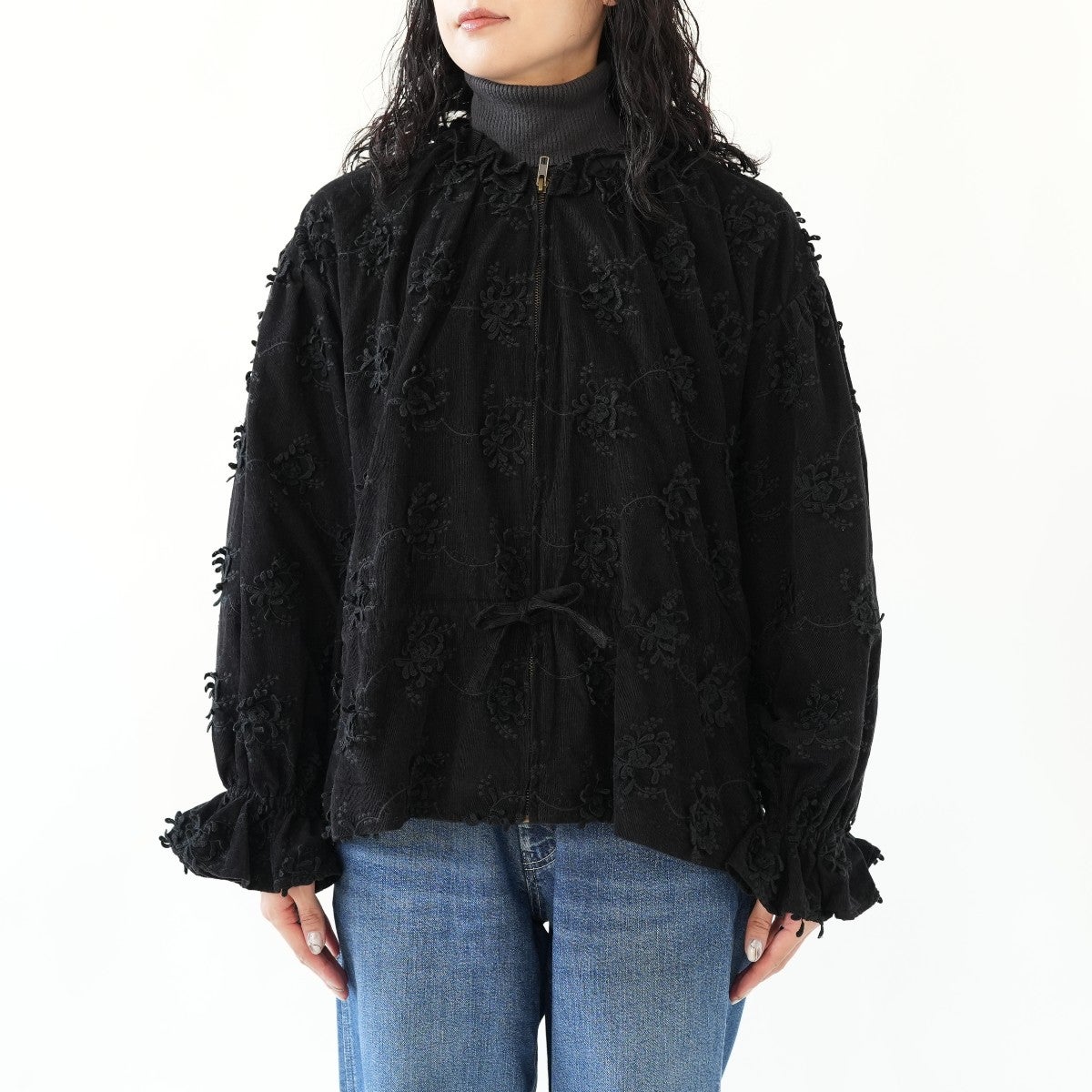 3D embroidery corduroy blouson 3Dエンブロイダリーコーデュロイブルゾン