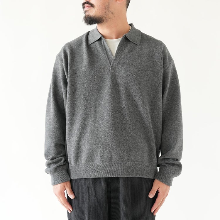 Co/Wo Moss Stitch Skipper コットンウールモスステッチスキッパー