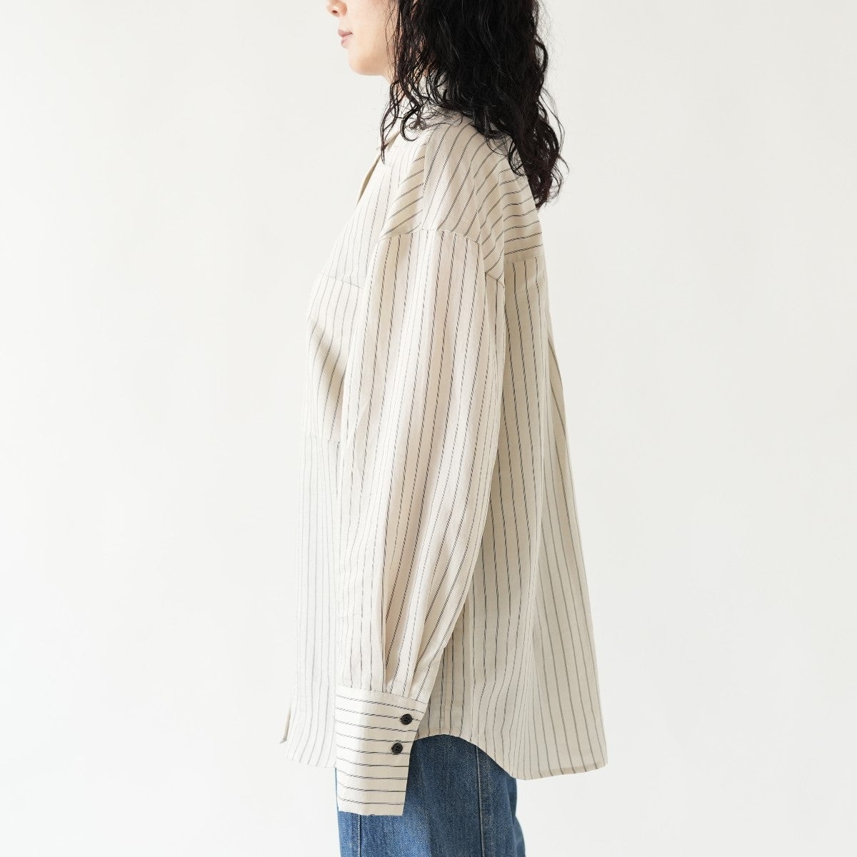 Opencollar Stripe Shirts オープンカラーストライプシャツ