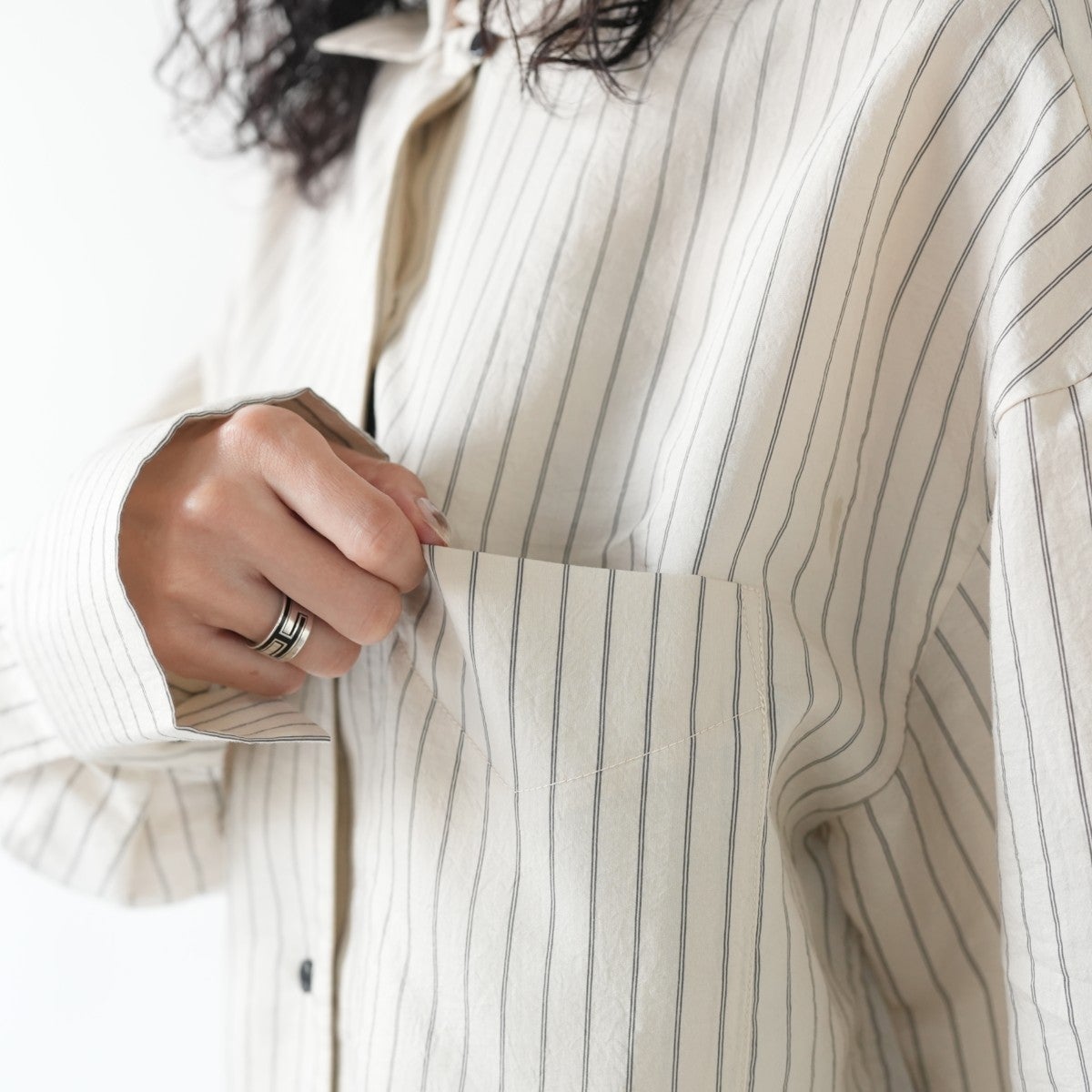 Opencollar Stripe Shirts オープンカラーストライプシャツ