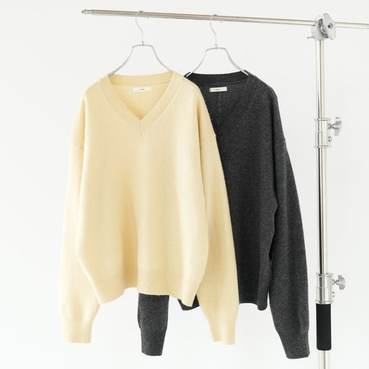 Wool Vneck Knit ウールVネックニット
