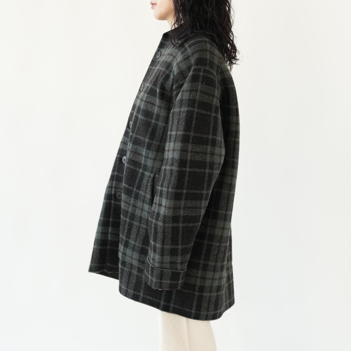 THORNE COAT ボイルドウール ハーフコート