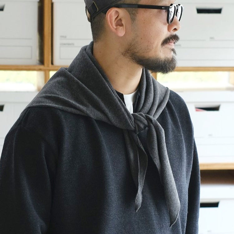 Super 180s Milled Wool Jersey Triangle Scarf スーパー180s ウール天竺ミルド トライアングルスカーフ