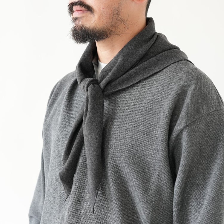 Super 180s Milled Wool Jersey Triangle Scarf スーパー180s ウール天竺ミルド トライアングルスカーフ