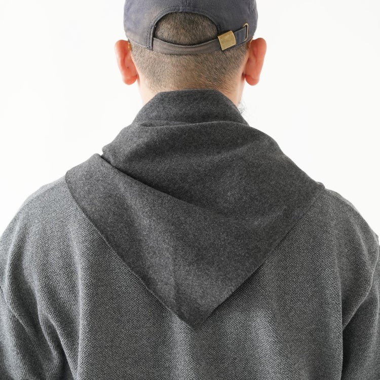Super 180s Milled Wool Jersey Triangle Scarf スーパー180s ウール天竺ミルド トライアングルスカーフ