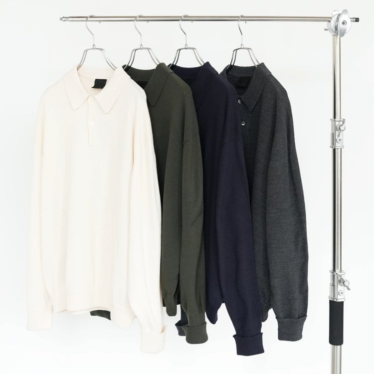 TECH KNIT POLO L/S Brewed Protein テックニットポロ ロングスリーブ ブルードプロテイン