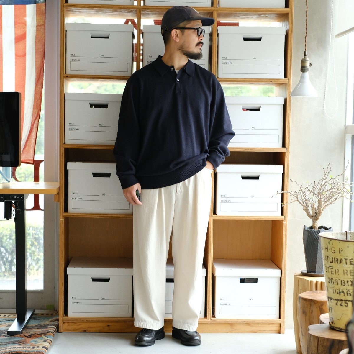 TECH KNIT POLO L/S Brewed Protein テックニットポロ ロングスリーブ ブルードプロテイン