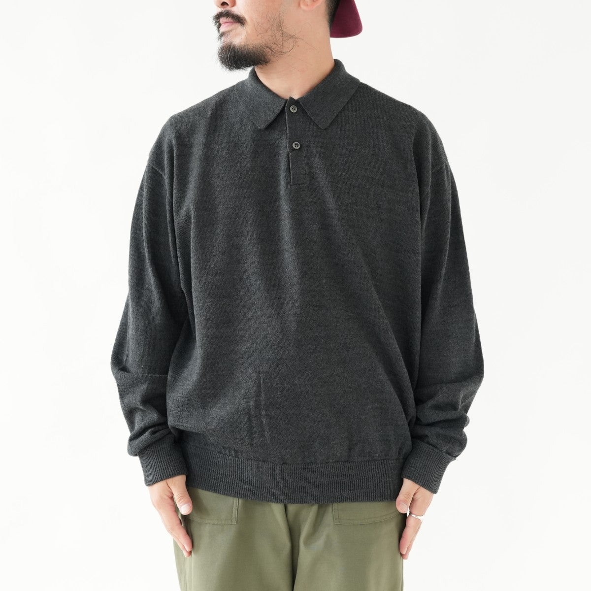 TECH KNIT POLO L/S Brewed Protein テックニットポロ ロングスリーブ ブルードプロテイン