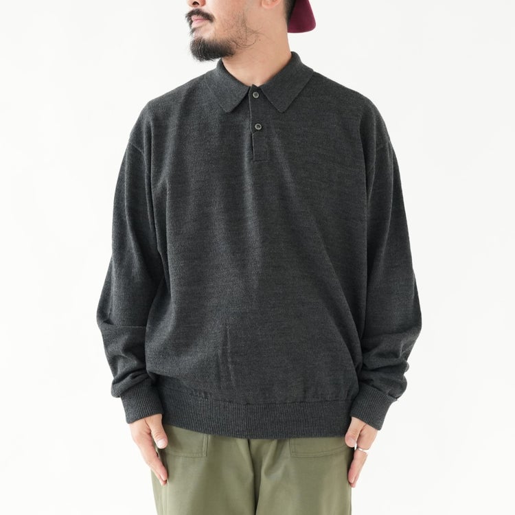 TECH KNIT POLO L/S Brewed Protein テックニットポロ ロングスリーブ ブルードプロテイン