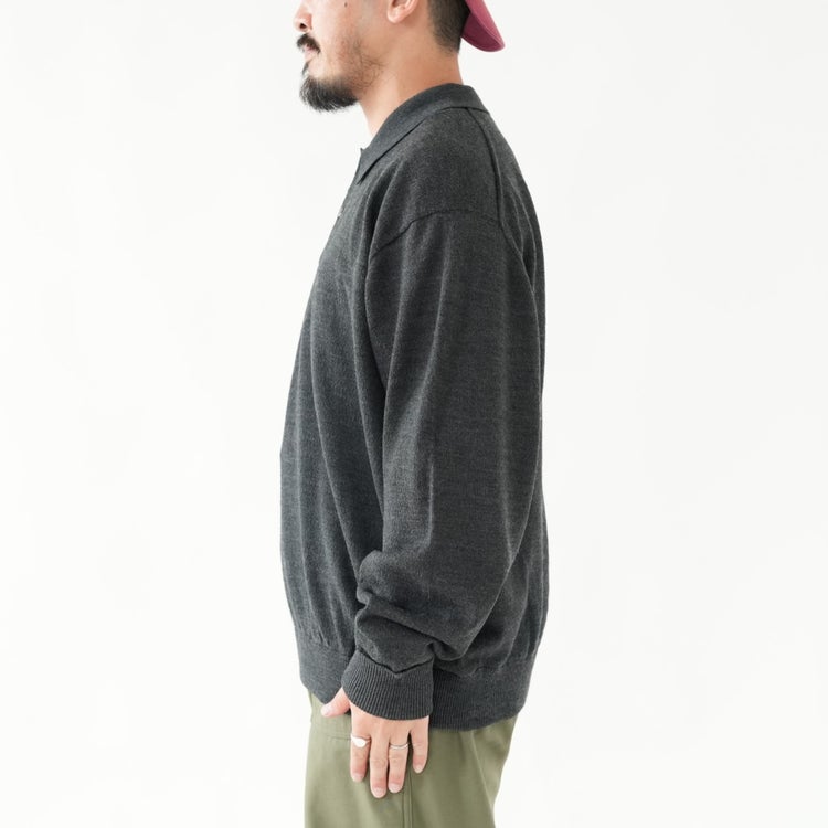 TECH KNIT POLO L/S Brewed Protein テックニットポロ ロングスリーブ ブルードプロテイン