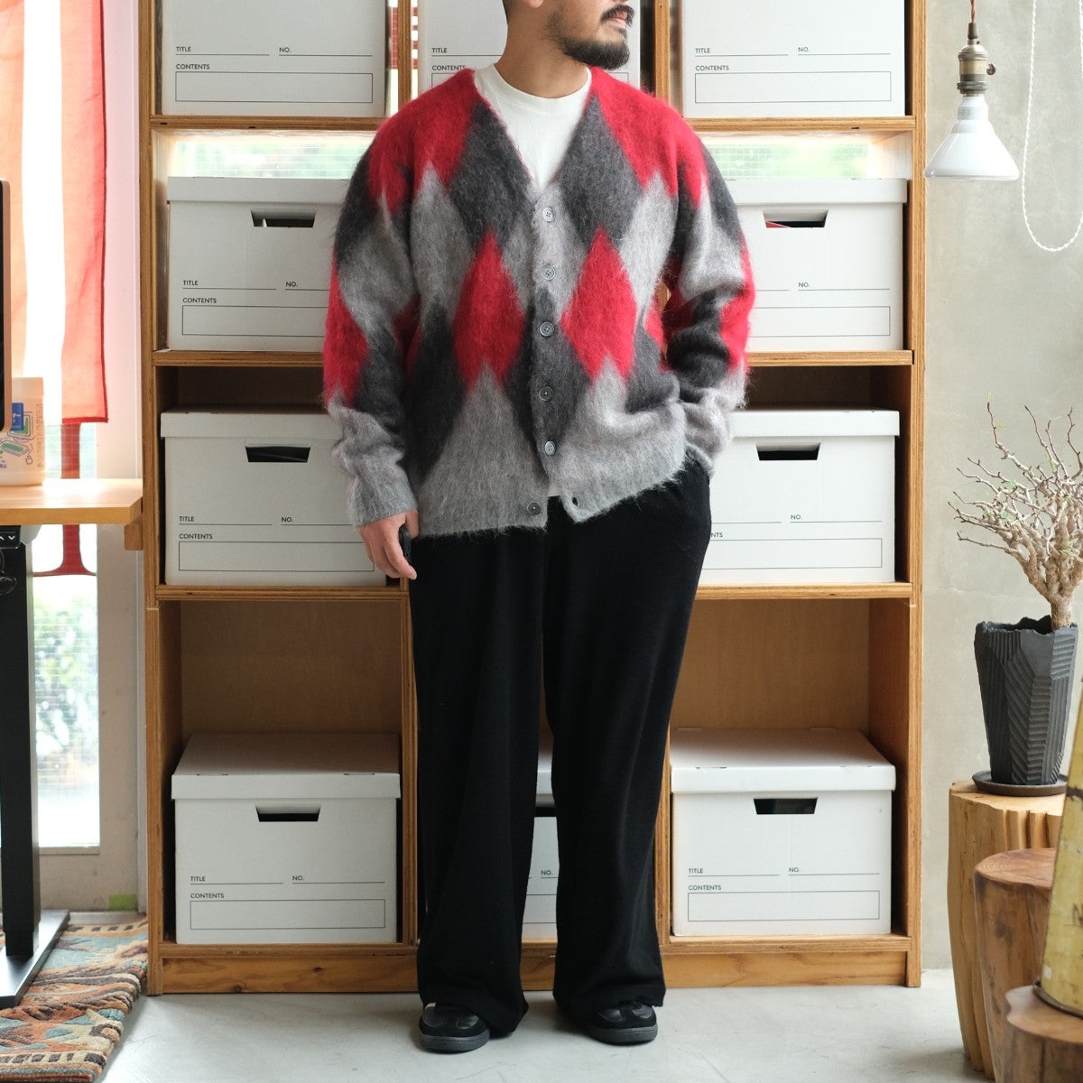 Argyle Mohair Cardigan アーガイルモヘアカーディガン