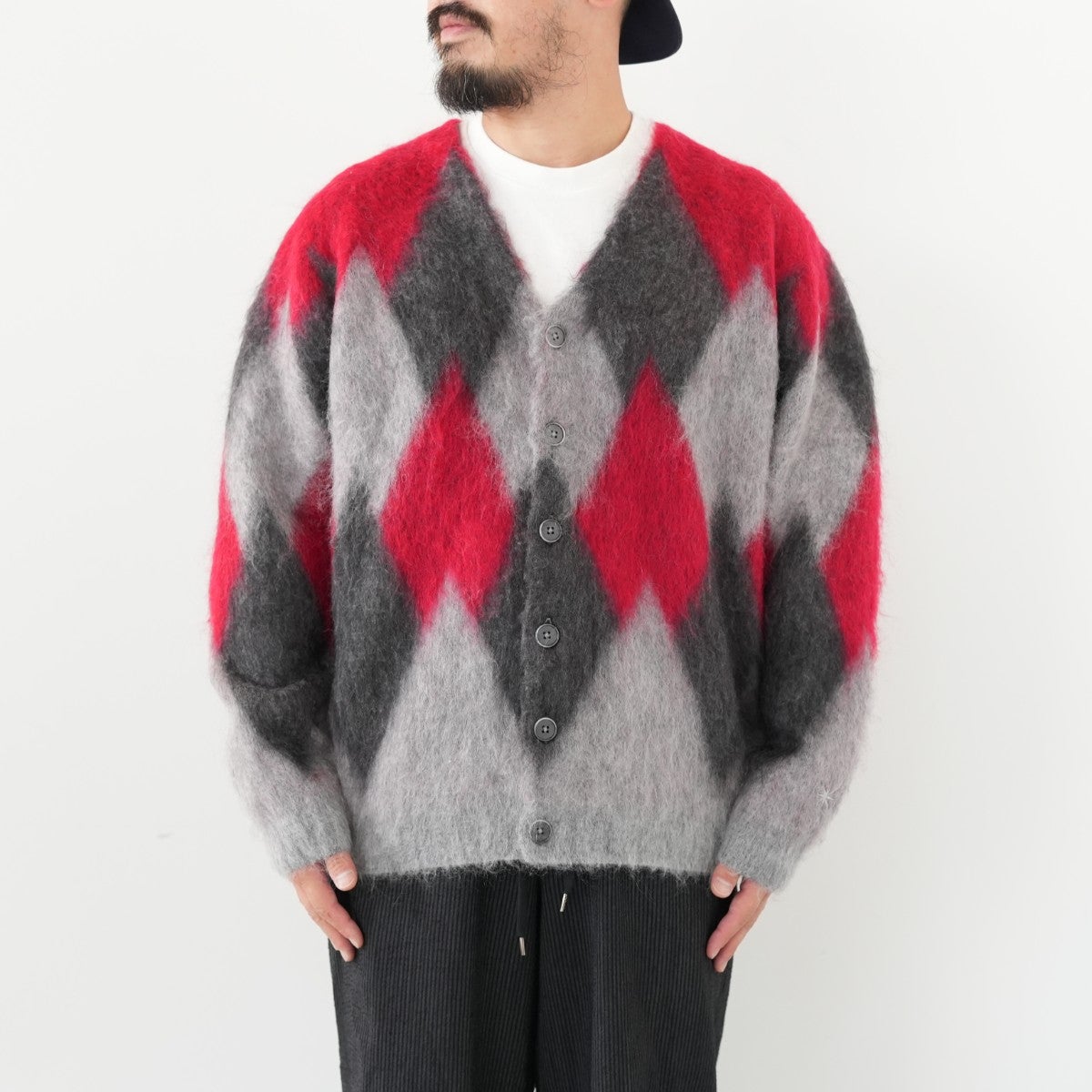 Argyle Mohair Cardigan アーガイルモヘアカーディガン