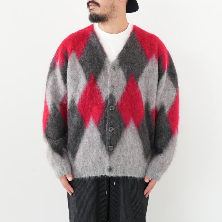 Argyle Mohair Cardigan アーガイルモヘアカーディガン