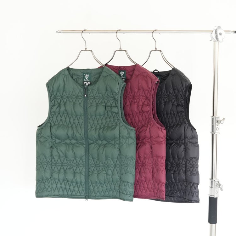 〈SOUTH2 WEST8〉x〈TAION〉 Inner Down Vest インナーダウンベスト