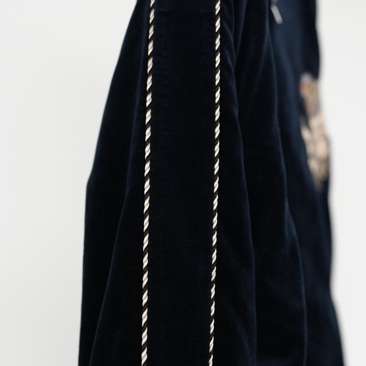 Velveteen Souvenir Jacket “WHITE DRAGON”×“JAPAN MAP”