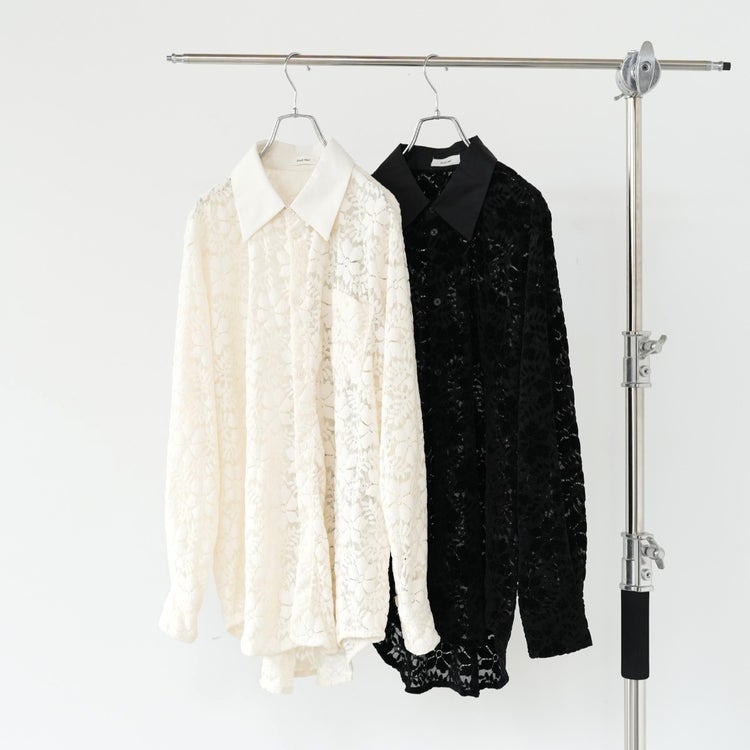 over lace shirt オーバーレースシャツ