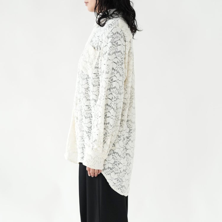 over lace shirt オーバーレースシャツ
