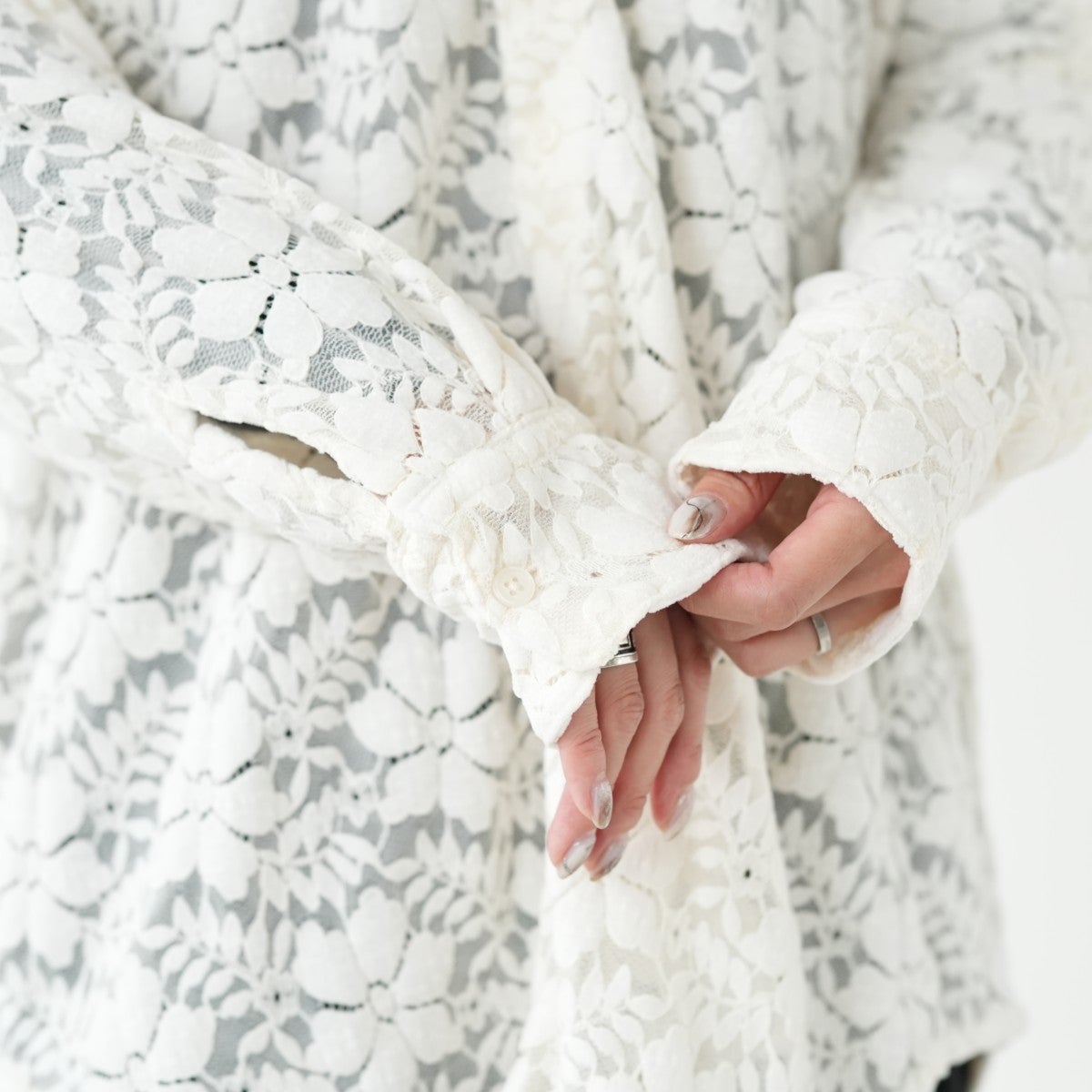 over lace shirt オーバーレースシャツ