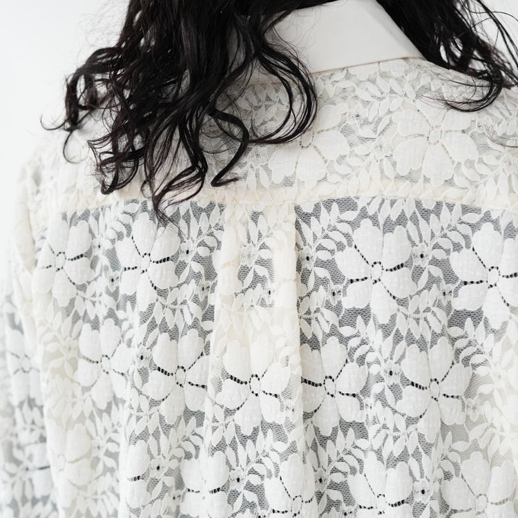 over lace shirt オーバーレースシャツ